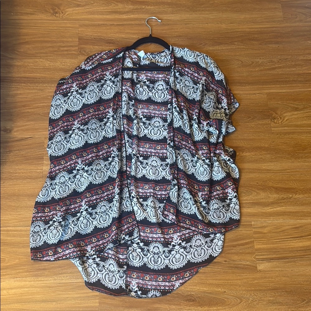 Intricate Patterned Kimono Cardigan